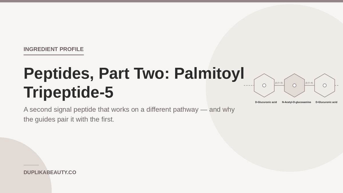 Peptides, Part Two: Palmitoyl Tripeptide-5